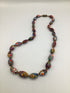Vintage Oval Millifiore Glass Necklace 14"